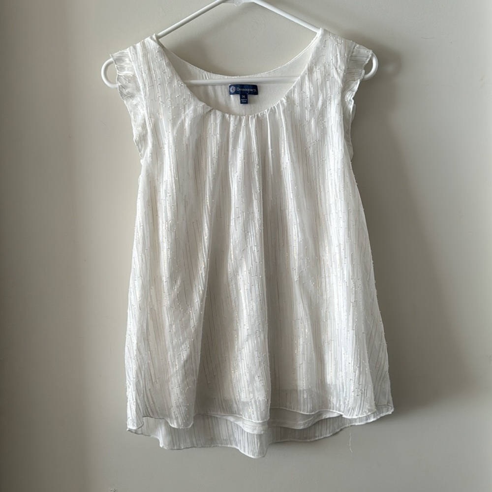 White Sleeveless Top